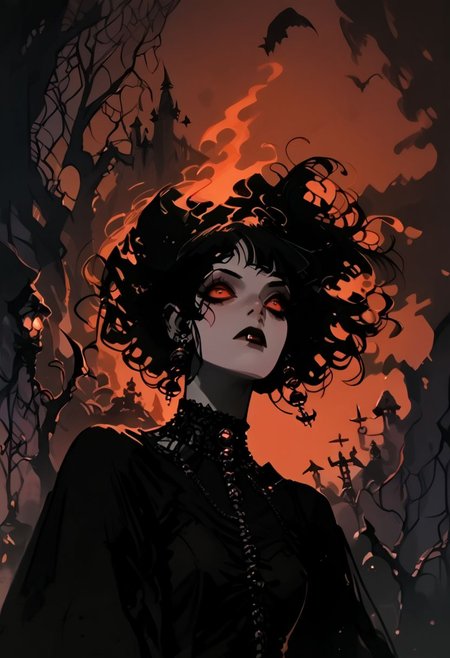 score_9, score_8_up, score_7_up, score_6_up,  fl4ttr1p,
goth, vampire,1girl, solo, vamp girl, goth core,