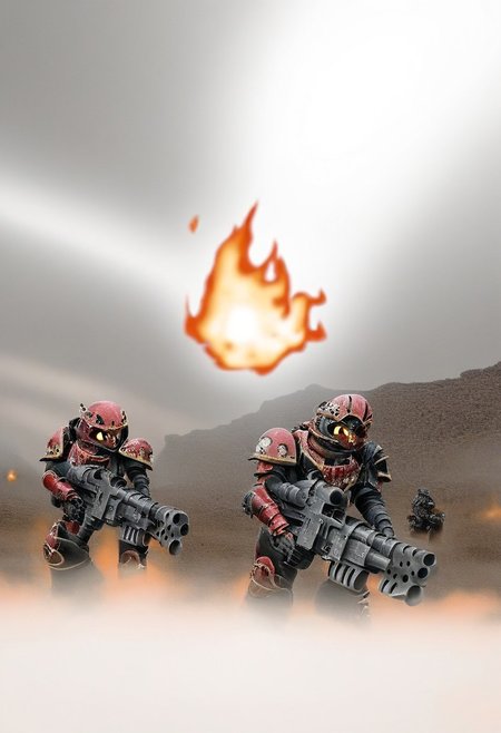 photo of damned, wearing full armor, skull, burning, flaming halo, flaming eyes, glowing eyes,  armor, helm details, skull, scorch armor, armor detail, charred metal trimmings, holding gun, rifle, 
battle, army, firing, gun, 
standing by desert storm, sandstorm, dune, dark ambiance,  ((dawn:1.2)), dim sun light,     <lora:tool - add_detail:0.6>  <lora:Legion of the Damned MK1 by CARAXES:0.7>