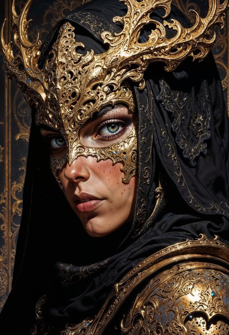 hyperrealism, elven girl, a stunning photo of a gorgeous necromancer female Aerenal Elf, gold and black robes, face warpaint, skull face paint, gorgeous, 8k HD, detailed skin texture, ultra realistic, textured skin,. (maximum ultra high definition image quality and rendering:3), maximum image detail, maximum realistic render, (((ultra realist style))), realist side lighting, , 8K high definition, realist soft lighting, (amazing special effect:3.5).