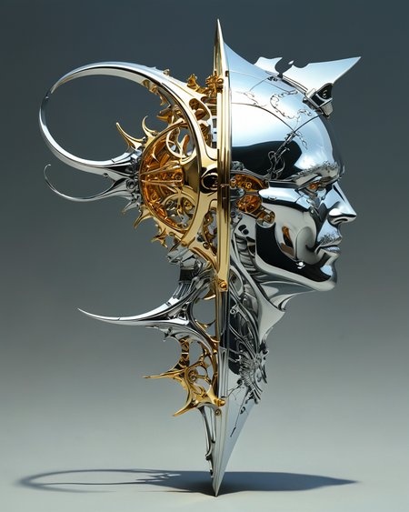Roger Dean, silver, chrome, elegant, intricate, viewed from side, golden ratio, viewed from the side, <lora:xl_more_art-full_v1:0.5> <lora:add-detail-xl:0.75>  <lora:MJ52:0.4>