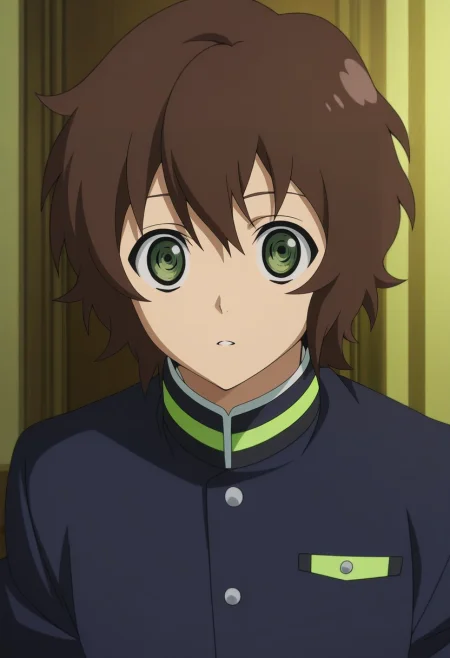 masterpiece, best quality, intricate details, anime screencap, anime coloring, official style, looking at viewer, 1boy, solo, male focus, <lora:yoichi_saotome_ilxl:0.96>, yoichi_saotome, brown hair, green eyes, short hair, ,