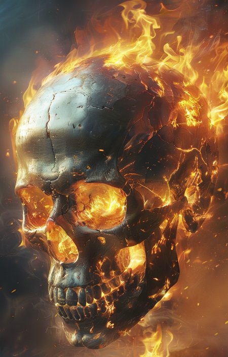 A burning skull style - tangbohu [SDXL] 60