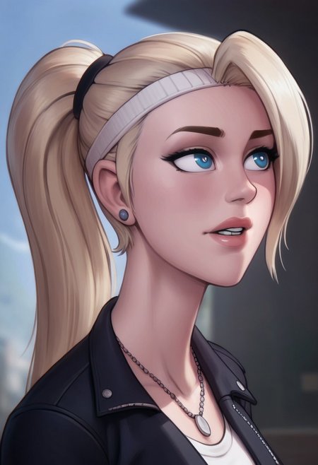 score_9, score_8_up, score_7_up, score_6_up, PRSNL_3_1, uncensored, pupils black dots, lips,
upper body, 
MKSonya, 1girl, blonde hair, ponytail, blue eyes, long hair