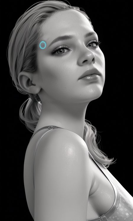 score_9, score_8_up, score_7_up, masterpiece, loviante, monochrome, greyscale, Chloe, low angle, side view, looking at viewer, narrowed eyes, stern, sideboob, realistic, dark background, embedding:zPDXL2, embedding:zPDXLxxx,<lora:loviante_pony.safetensors:1.0:1.0> <lora:DBH_Chloe.safetensors:1:1>