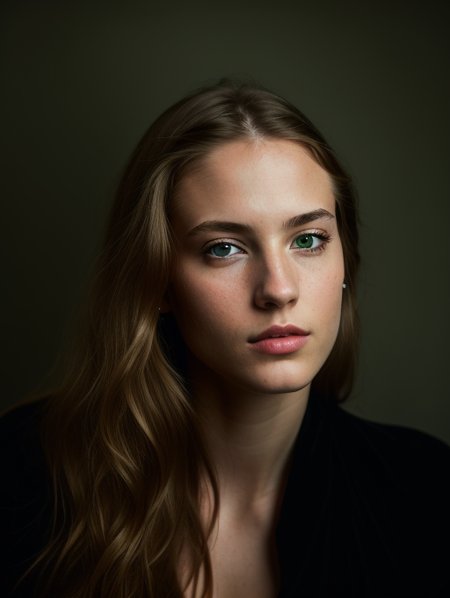 1girl, green_eyes, forehead, lips, long_hair, looking_at_viewer, nose, photorealistic, portrait, realistic, solo ,masterpiece

shallow depth of field, (high detailed skin:1.2), 8k uhd, dslr, soft lighting, high quality, film grain, 20mp, Fujifilm XT3, 80mm, hasselblad