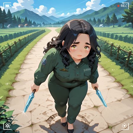 IllusP0s, PonyScores7, source_anime, ah1, IllustriousQual, interesting, exciting, spectacular, wonderful, amazing quality, absolutely eye-catching, 
BREAK <lora:xl_more_art-full_v1:0.2>, <lora:aesthetic_anime_v1s:0.2>, <lora:EpicF4nta5yXL:0.2>, <lora:detailxl:0.2>, detailxl, <lora:Fant5yP0ny:0.2>, amazing quality, best aesthetic, absurdres, illustration, Volumetric_Lighting, ultra-detailed, very aesthetic, intricate details, best_quality,
BREAK ((holding, wielding  Ice pick)),
BREAK Stable_Yogis_PDXL_Positives, AS-Adult, <lora:Complicated fantasy portrait - XL Pony V2.0:0.2>, bad-hands-5, <lora:HDA_Detailer:0.3>, <lora:natsumi_style:0.5>, <lora:by_usakun-pony:0.4>, by usakun, <lora:Akina_Bbw_Style_-_PonyXL:0.2>, AkinBw, ((fake phone screenshot)),
BREAK 1girl, mature female, (curvy), round-chin, caucasian, <lora:ETO_OC_Illustrius:0.5>, eto_oc, skindentation, (plump), thick thighs, wide hips, busty, voluptuous, <lora:venus body PonyXL:0.3>, <lora:shinyskin2:0.2>, glistening skin, HDA_FatGirlXL, round ass, large breasts, <lora:plussizegirls_IL:0.3>,
BREAK ((black squeeze a classic jumpsuit with a cinched waist, accessorized with pointed-toe flats and minimalist jewelry)),
BREAK (curly hair), long hair, (black hair:1.4), (parted hair:1.7), messy hair, kinky curls, <lora:hairdetailpxl:0.2>, hairdetailpxl,
BREAK (half green and brown eyes), (colorful eyes), (multicolored eyes), (downturned eyes:1.4), expressive eyes, <lora:perfect-eyes:0.4> perfecteyes , EyesHD, (round face:1.2), (thick eyebrows:1.3), (plump face), <lora:Round_face:0.2>, lips, <lora:DetailedEyes_xl_bdsqlsz_V1:0.4>, <lora:Eyes_Lora_Pony_Perfect_eyes:0.4>, <lora:focusoneyes:0.4>,
BREAK ((crying in agony expression)), <lora:Expressive_H:0.2>, Expressiveh, <lora:Emotional_Anime_Expressions_PonyXL_Concept:0.2>, emotional, <lora:Best_Facial_Expression_LoRA_PONY:0.2>, looking at viewer, <lora:Detailed expressive EXEV style -XL Pony V1.0:0.2>, FaceDetail, <lora:Best_Facial_Expression_Helper_XTREME_ILLU:0.4>, kaogei,
BREAK (((A picturesque vineyard at harvest time, with rows of grapevines heavy with fruit and the distant sound of workers picking grapes))), <lora:Background Detailer - SDXL:0.8>, 4k, 8k, Ultra HD, Masterpiece, Best quality, Detailed background, <lora:Add_more_details_V2_XLpony:0.4>, full_details, <lora:background-type1:0.4>,