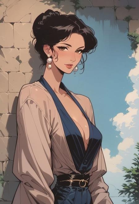 simple background, 1girl, Gemma, (beautiful mature Japanese milf, black hair), skinny, (nice small breasts), brown eyes, headshot
BREAK score_9, score_8_up, score_7_up, score_6_up, source_cartoon, Vintage, 1990s \(style\)