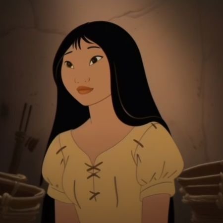 Attractive, attractive face, skinned, best quality, ultra quality, slanted eyes, small waist, thick thighs, yellow and beige dress,  happy, extremely detailed, adjusting hair, attractive face, long black hair, medium torso, small breats