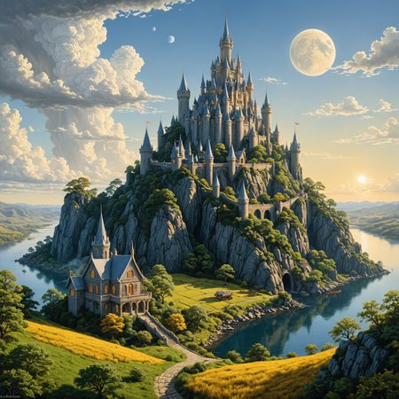 by  Laurie Lipton  and  Duy Huynh in the style of  Ted Nasmith ,   landscape    <lora:more_art:0.40><lora:faetastic:0.25><lora:midjourney:0.15>