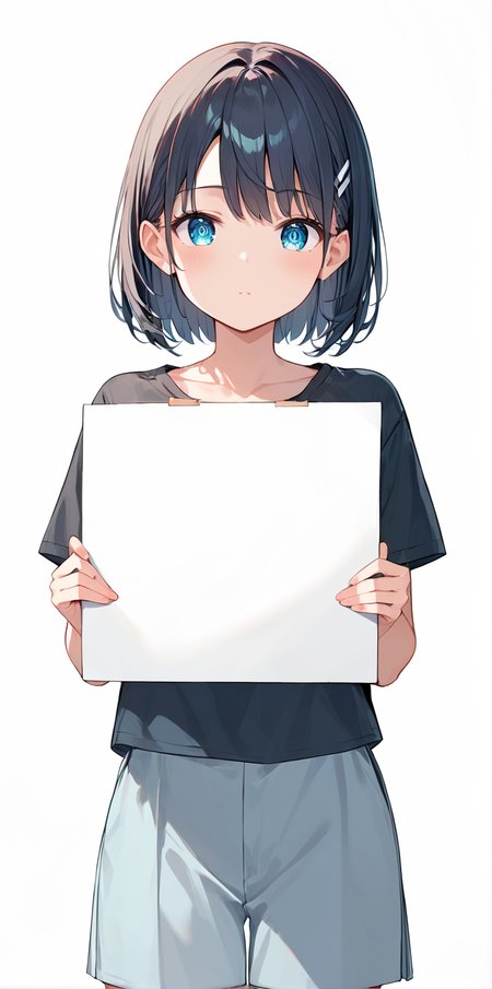 score_9, score_8_up, score_7_up,source_anime, high res image,masterpiece,best quality,girl,cute face,clear skin,shiny hair,ultra detailed eyes,simple background, <lora:folding sign_pony_V1.0:1> folding sign
