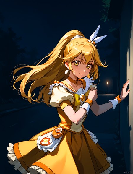 <lora:officialpit_v2-8:0.6>, score_9, score_8_up, score_7_up, incredible lighting, shadows, 8k, dark, night, backlit, <lora:LowReal_XL_Pony:0.8>, <lora:add-detail-xl:0.85>, 1girl, curepeace,  <lora:curepeace.pony:0.8>