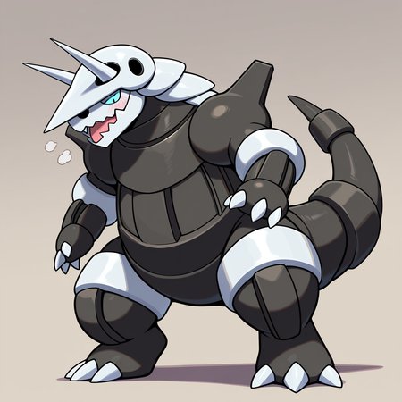 masterpiece, best quality, amazing quality, 1boy, solo, Aggron, full body