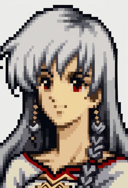 score_9, score_8_up, score_7_up, source_anime, 1girl, solo, smile,
<lora:zs_FE4PortraitsXL:1> fe4portraits, portrait, pixel art, white background,<lora:Creha:0.9>, Creha Rem Ordin, white hair, long hair, red eyes, medium breasts, white dress
