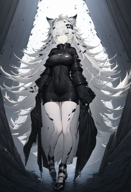masterpiece, best quality, ultra-detailed, beautiful, nai3, 1girl, solo, full_body, tachi-e, 
lappland_\(arknights\),