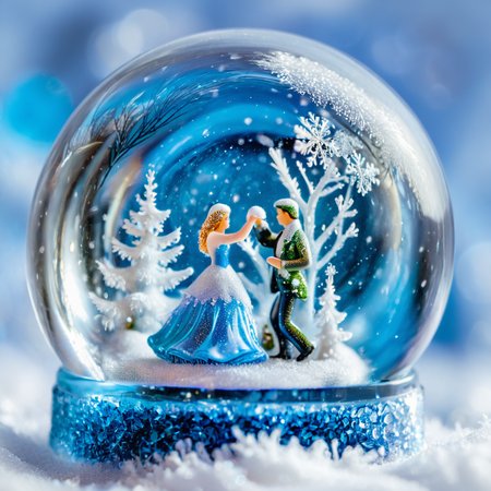 Macro Photography, microworldslora, snow globe, couple, dancing, close-up, macro 100mm, macro photography