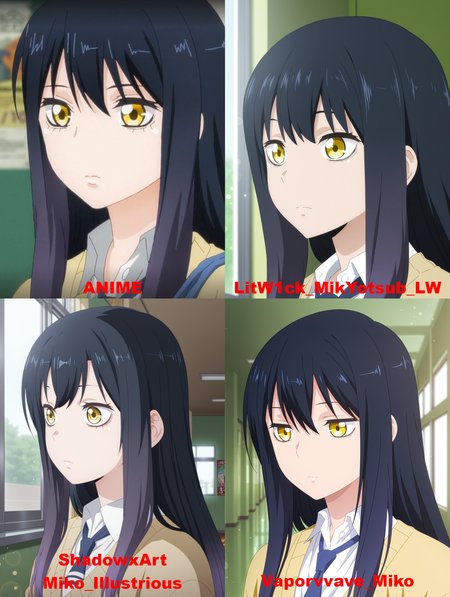 <lora:Miko_Illustrious:1>
 <lora:Miko:0.8>  
<lora:MikYotsub_LW:0.8>