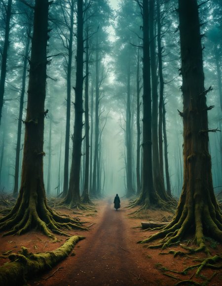 by Alex Timmermans and Franck Tacito, hyper realistic full view photo of  a (haunted forest with a dark past:1.1),  (ephemeral , heavenly , superb , twotoned , masterful:1.4), bold lines, hyper detailed, award winning, limited color palette, high contrast, depth of field, (intricate details, masterpiece, best quality:1.4)
dramatic cinematic lighting, film grain, looking at viewer, dynamic pose, wide angle panoramic view,
<lora:add-detail-xl:0.5> <lora:xl_more_art-full_v1:0.5> <lora:looking_at_viewer:2>