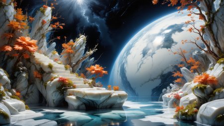 made out of marble

Plants floating in the air in a zero gravity garden in orbit, (branches reaching out in all directions:1.5), creating a surreal botanical space.  

Quantumhaikuism 3D Suminagashi technique, wabi-sabi, dappled

Geometric abstraction in the style of Ralph Steadman, David Taylor, John Berkey,
ralph steadman style 

atmosphere filled with volumetric light, 
light rays, and noises rendered visually,

8k Uhd, Hyperdetailed, Best Quality, Masterpiece, Epic, Award Winning, intricate, beautiful, sharp focus, ultra detaileddetailed, 

detail	 aidmaimageupgrader 3th33r34l	