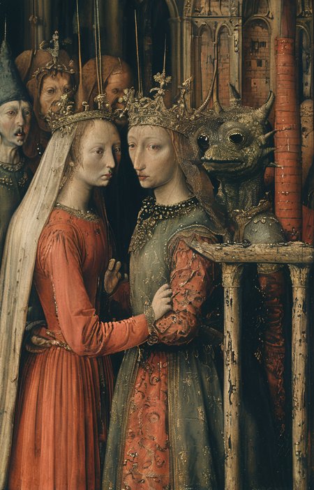 masterpiece,best quality,<lora:tbh190-sdxl:0.9>,illustration,style of Jan Van Eyck