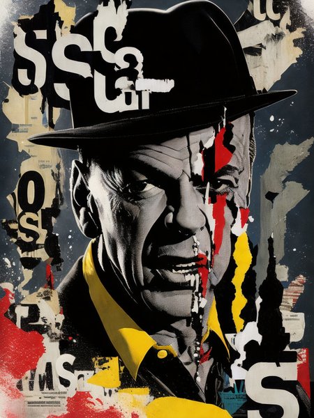 <lora:PunkCollage:1>punk collage of a frank sinatra