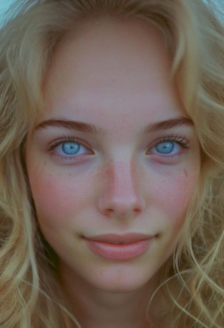 soaked_mundwasser_pee, face and cleavage closeup from above, A beautiful supermarket, 18 years old woman, Fair complexion, Rosy cheeks, Bright blue eyes, Long light blonde hair with soft curls,Gentle smile Realistic blemishes, subsurface scattering, and a hint of sweat, pale complexion, infront of the atmospheric led-adverstisment, crepuscular rays, volumetric lighting, ultra detailed, deep Blacks, very detailed, atmospheric haze, Film grain, cinematic film still, shallow depth of field, highly detailed, high budget, cinemascope, moody, epic, OverallDetail, 2000s vintage RAW photo, photorealistic, candid camera, color graded cinematic, eye catchlights, atmospheric lighting, imperfections, natural, shallow dof