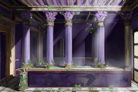 highly insanely detailed, masterpiece, top quality, best quality, highres, 4k, 8k, RAW photo, (very aesthetic, beautiful and aesthetic),  
Ancient Roman Interior Design,RomInt, 
<lora:RomanInterior-10:0.6>, 
(1girl:1.3), 
1other, 
, 
, 
, 
(pure purple background,transparent background:1.2), 
,âââ