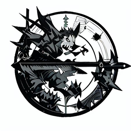 planet, shooting_star,  silhouette,  black background,  blade, magic circle,   <lora:gameIcon_v10:1>