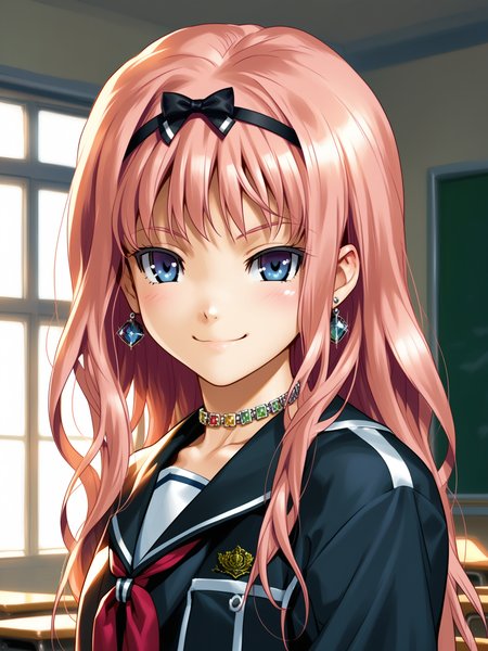 (upper body, solo focus:1.2) <lora:happy_tentacle-cecile-v0.1-000039:0.9>, ht_cecile, pink hair (petite:1.2), <lora:Shed_The_Skin's StS_age_slider_v1_initial_release:-1.25> ( :1.1) jewelry, necklace, earrings, bracelet ( ( head tilt :0.8) , , (naughty face :1.2) , smile , (looking at another:1.2) :1) , indoors, ((night, night sky :0.6), (blue sky:0.6) :0.8), (open window :0.9), (furniture:0.9), , , , , ( :0.9), classroom , (school uniform:1.2) ( :0.8) score_9, score_8_up, score_7_up, score_6_up, score_5_up, score_4_up, ( [(realistic, photorealistic:1.3):(realistic:1.2):16] [(3d:1.2)::14] :1) <lora:LUUNA's Lunas-NijiJourney-SDXL-B2:0.35>, nijijourney <lora:prgfrg23's Counterfeit-V3.0 Style SDXL_LoRA_Pony Diffusion V6 XL:0.5> <lora:mfcg's mfcgXL:0.12> <lora:reweik's gyokai(himehajime)_PonyXL_style_v01:0.14>