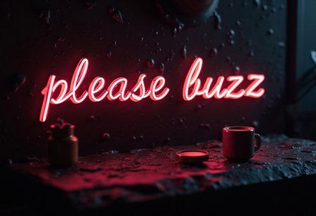it says "please buzz" in plain text