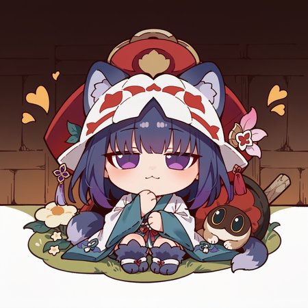 score_9, score_8_up, score_7_up, <lora:critterPickHonkaiStar_v10:1> hcrpick, animal, chibi, 1girl, Kamaitachi, animal ears, animal legs, thighhigh fur, tabi foot
<lora:V5.1_retrain:0.7>