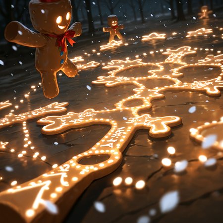 masterpiece, best quality, amazing quality, very aesthetic, absurdres,  newest, volumetric lighting
gingerbread,  snowing,  merry, Gingerbread woman,female,<lora:Gingerbread_Man:0.6>,
masterpiece, best quality, amazing quality, very aesthetic, absurdres,  newest, volumetric lighting