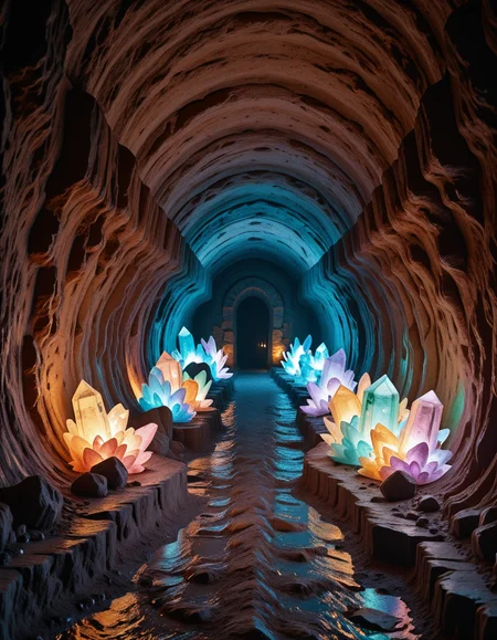 fantastical mine corridor illu