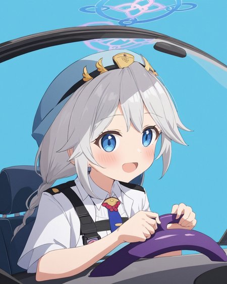 kirino \(blue archive\),1girl, doughnut, virtual_youtuber, solo, steering_wheel, open_mouth, driving, car, car_interior, ground_vehicle, seatbelt, necktie, shirt, blue_background, blush, holding_food, shoes, policewoman
<lora:kirino_(blue_archive)_image172_2023-12-01:1>halo. gorgeous,key visual, vibrant, studio anime,award-winning, professional, highly detailed,high budget, cinemascope