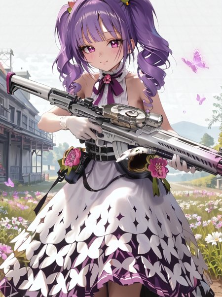 detailed background, shiny skin, posing, rating safe, 
<lora:nkflora.pony:1.0>,
nkflora,
holding rifle,