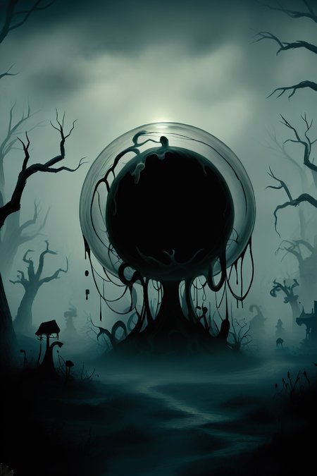 <lora:DonMGl00myN1gh7m4r3XL:1> DonMGl00myN1gh7m4r3XL, Dark, Cimmerian, Crepuscular, Dim, Dreary, Dusky, Eerie, Funereal, Gloomy, Murky, Obscure, Opaque, Penumbra, Sombre, Shadowy, Shady, Somber, Stygian, Tenebrous, Twilight, Umbral, score_9, score_8_up, score_7_up, score_6_up, score_5_up, score_4_up, <lora:wizardslimev15-t:1> wizardslimus, slime skin, transparent head, transparent body, transparent hair, transparent face, transparent, slime girl, <lora:030483P:0.8> 030483P, woman, 24 years old, <lora:Breast Slider - Pony_alpha1.0_rank4_noxattn_last:0.4>, <lora:GRIM_v1:1>  greyscale, monochrome, limited palette, horror (theme), eldritch abomination, chaotic, silhouette,