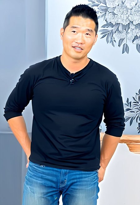 (((htkangface))), daddy,  natural face expression, (((detailed HtKangface))), fixed htKangface Photorealistic, realistic, masterpiece, intricate details, detailed background, depth of field, photo of a handsome, dynamic pose, natural face expression, (((looking at viewer))), high detail, high quality, male focus,  ((black shirt)), ((jeans)), ((confident))