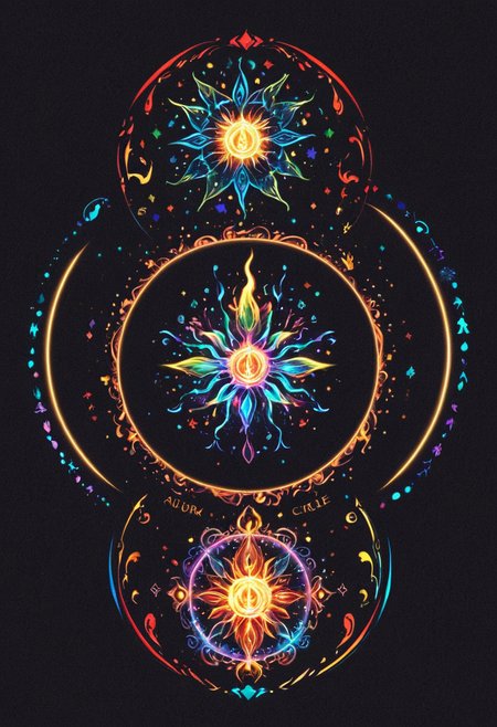 anime artwork <lora:R0k00bstr0ctHD:1>,r0k00bstr0cthd,r0k00bl0ckb0ckgr00ndhd,(shiny, fire, multicolored, black background, glowing, magic circle, aura), . anime style, key visual, vibrant, studio anime,  highly detailed