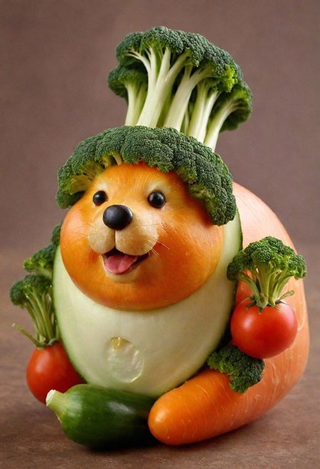 hamster made of vegetables