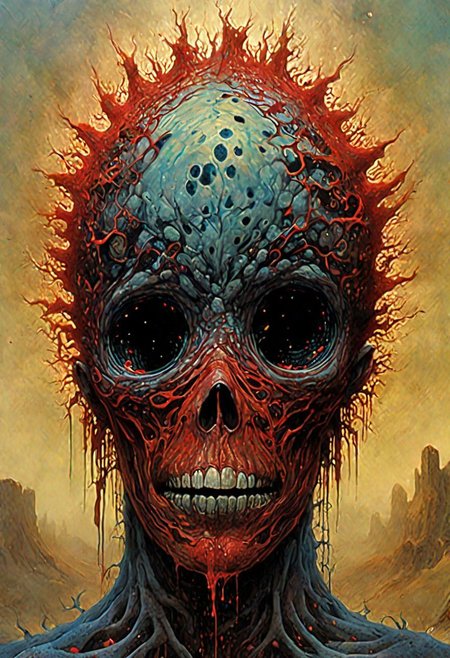 Establishing Shot painting of a ((Virus)) monster (inside bloodstream) in style of [Dean Ellis: Steven DaLuz: 0.3],digital artwork by Beksinski, trypophobia:1.5, glitch, psychedelic:1.9, Psilocybin, trypophobia:1.3, hyper-detailed:1.1, ((best quality)), linquivera, masterpiece, detailed cells, (deep neurons):1.5, blacklight, scar, binary code and digital art, binary code, digital art, ral-dissolve:1.3, liiv, ((background blends with the subject nicely) in the style of EdobHorrorLandscape: digital artwork by Beksinski: 0.6)