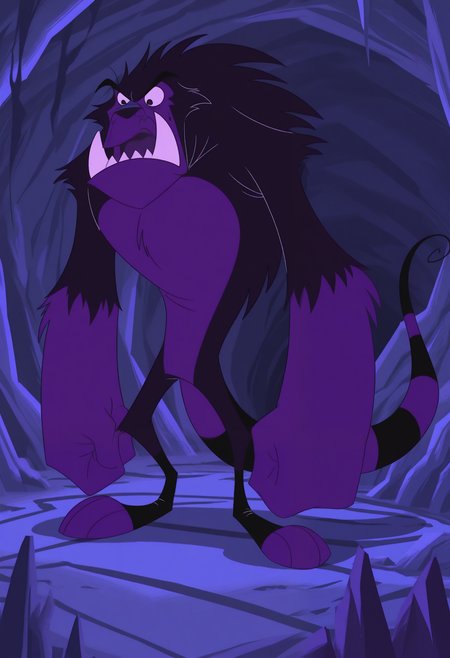masterpiece,best quality,amazing quality, 1boy, solo, purpl3JL, monster, multicolored fur, black eyes, tail, full body,
