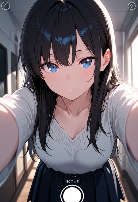 looking at viewer, 1girl, solo, 
absolutely eye-catching, Masterpiece, best quality, ultra-detailed, CG, aesthetic, trending, score_9, score_8_up, newest, subtle texturing, depth of field, cinematic composition,
Detailed background, intricate cinematic background,