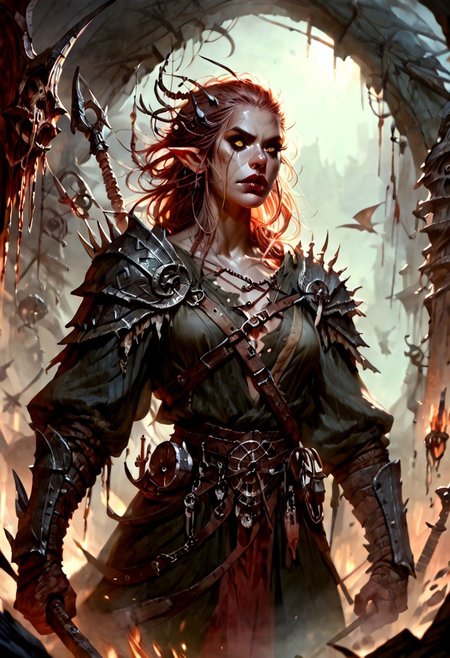 score_9, score_8_up, 8, score_7_up, score_6_up, solo,  dungeons and dragons monster , dutch angle,  FFAOR, dungeons and dragons, ab0m
