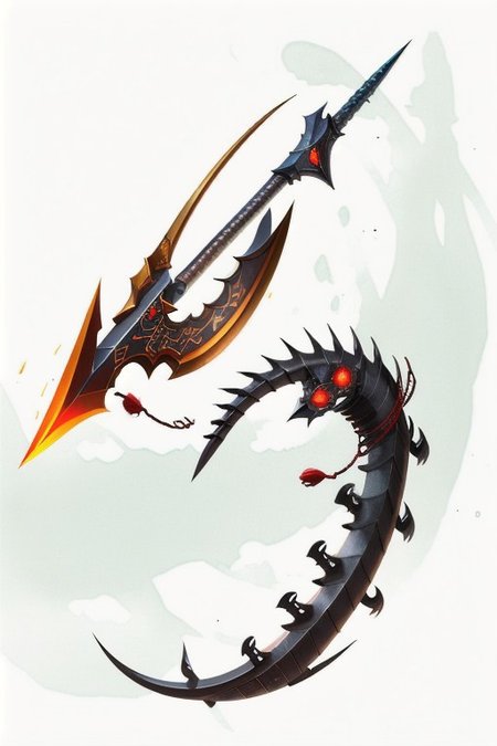 Shengbiao - A type of Chinese halberd that featured a hook at the end of the blade, Realistic looking weapon, MagicItem_v1,