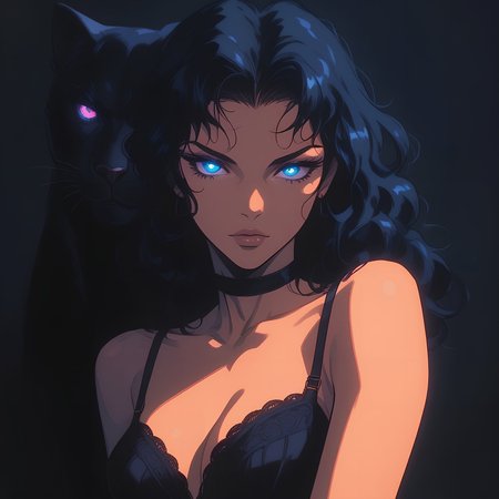 Woman with pantera