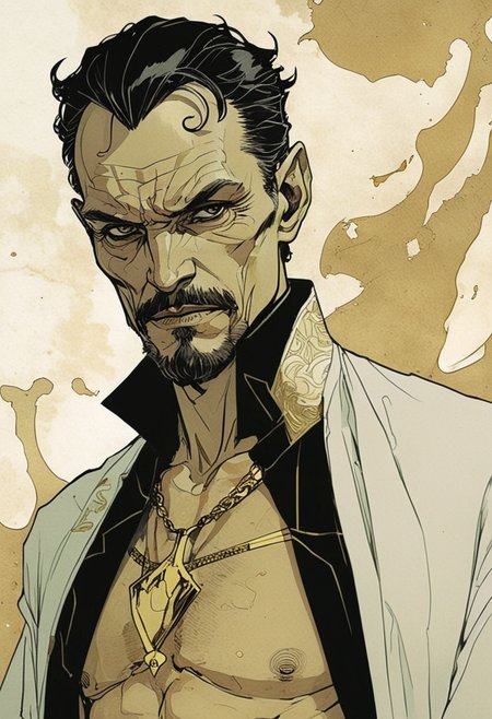Ra's al Ghul art by Loose Gestural and kaethe butcher.