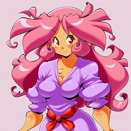 Adorable woman, (las lindas art style:0.90), (anime Art Style:0.80)