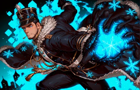 <lora:pose_PepePunchMeme_illusXLNoobAI_Incrs_v1:1> IncrsPunchMeme, incoming attack
<lora:face_Edwin__Alchemist_Code-000004:.7>, tagatameedwin, 1boy, black hair, dark blue eyes, short hair, solo, male focus, manly, bara, mature male, muscle body, shako hat, fur trim, snowflakes pin, coat, aiguillette, shirt, sash, gloves, glowing pattern, tassel, pants, boots,
cowboy shot, 
(very short hair, beard, bara, mature, facial hair, stubble, beard, full beard, sideburn, beard, a lot of beard, ), facial hair,male focus, muscular male, muscular male, bara, mature,  bara, mature, aixiwuganda_(20222192), very awa, masterpiece, best quality, absurdres, newest, perfect quality, detailed background, intricate details,
<lora:slider_Body Type_alpha1.0_rank4_noxattn_last:3><lora:Anime Summer Days 2 Style SDXL_LoRA_Pony Diffusion V6 XL:.6><lora:slider_cfg_scale_boost:.7><lora:Artist6p:.55>, Artist6p, Artist04p,<lora:slider_il_brightness_slider_d1:-1><lora:slider_il_contrast_slider_d1:-1><lora:slider_DarkSlider1.2_alpha1.0_rank16_full_300steps:-.6><lora:slider_contract_controller_illus01_v1:.5>,