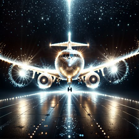 photograph lightlora, airplane, made from light, light, light particles, glowing, 50mm . cinematic 4k epic detailed 4k epic detailed photograph shot on kodak detailed cinematic hbo dark moody, 35mm photo, grainy, vignette, vintage, Kodachrome, Lomography, stained, highly detailed, found footage, lightlora, airplane, made from light, light, light particles, glowing,Photorealistic, Ultra-high detail, lifelike textures, realistic lighting, high-resolution, lightlora, airplane, made from light, light, light particles, glowing,Cinematic Lighting, Dramatic lighting, high contrast, detailed shadows, high-resolution