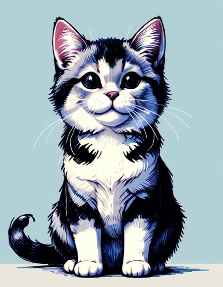 cat, made of ral-fltpn <lora:ral-fltpn:1>