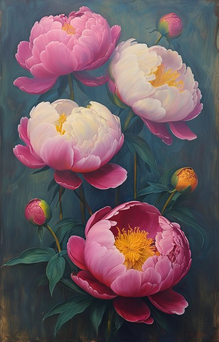masterpiece,best quality,<lora:tbh222-sdxl:0.9>,illustration,style of Ronnie Landfield decaying peonies